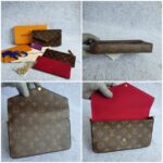 LV M61276 Felicie Pochette Brown Monogram Canvas with Gold Hardware #TOLK-1 - Image 2