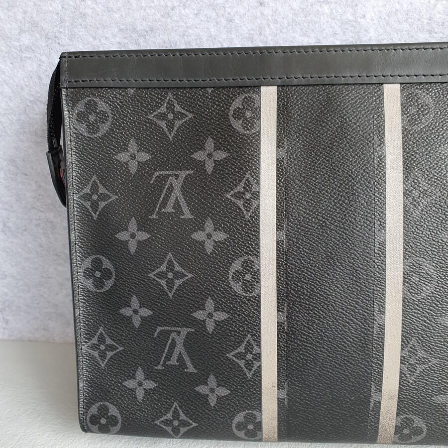 LV Pochette Voyage M64440 Monogram Eclipse Coated Canvas with Leather and  Silver Hardware #GLOCS-1 – Luxuy Vintage