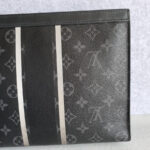 LV Pochette Voyage M64440 Monogram Eclipse Coated Canvas with Leather and Silver Hardware #GLOCS-1 - Image 6