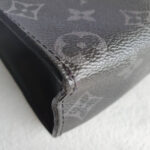 LV Pochette Voyage M64440 Monogram Eclipse Coated Canvas with Leather and Silver Hardware #GLOCS-1 - Image 13