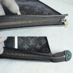 LV Pochette Voyage M64440 Monogram Eclipse Coated Canvas with Leather and Silver Hardware #GLOCS-1 - Image 8