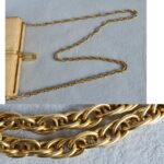 Lanvin Clutch/Sling Bag Beige Lizard Skin with Gold Hardware #GLOCC-3 - Image 11