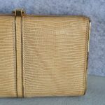 Lanvin Clutch/Sling Bag Beige Lizard Skin with Gold Hardware #GLOCC-3 - Image 5