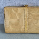 Lanvin Clutch/Sling Bag Beige Lizard Skin with Gold Hardware #GLOCC-3 - Image 6