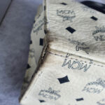 MCM Vintage Shoulder Bag White/Black Visetos Coated Canvas With Leather And Gold Hardware #OUCT-1 - Image 15