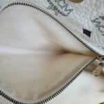 MCM Vintage Shoulder Bag White/Black Visetos Coated Canvas With Leather And Gold Hardware #OUCT-1 - Image 21