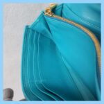 Miu Miu Wallet 5M1109 Turquoise Blue Lambskin with Gold Hardware #GLOCY-2 - Image 21