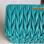 Miu Miu Wallet 5M1109 Turquoise Blue Lambskin with Gold Hardware #GLOCY-2 - Image 3