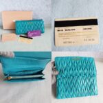 Miu Miu Wallet 5M1109 Turquoise Blue Lambskin with Gold Hardware #GLOCY-2 - Image 2