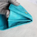 Miu Miu Wallet 5M1109 Turquoise Blue Lambskin with Gold Hardware #GLOCY-2 - Image 12