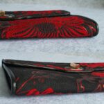 Bvlgari Clutch Black/Red Fabric with Gold Hardware #OUSR-3 - Image 10