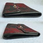 Bvlgari Clutch Black/Red Fabric with Gold Hardware #OUSR-3 - Image 11