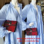 Bvlgari Clutch Black/Red Fabric with Gold Hardware #OUSR-3 - Image 22