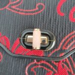 Bvlgari Clutch Black/Red Fabric with Gold Hardware #OUSR-3 - Image 7