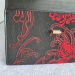 Bvlgari Clutch Black/Red Fabric with Gold Hardware #OUSR-3 - Image 6