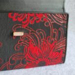 Bvlgari Clutch Black/Red Fabric with Gold Hardware #OUSR-3 - Image 5