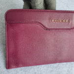 Bvlgari Clutch/Wrislet Purple Smooth Leather with Gold Hardware #OUSR-4 - Image 5