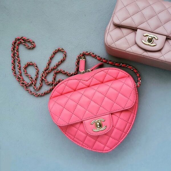 Chanel Heart Bag AS3191 Pink Lambskin with Gold Hardware #OUSK-1
