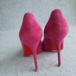 Christian Louboutin SZ37.5 Pump Suede Leather with Spikes Shoes #OEKR-3 - Image 9