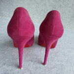 Christian Louboutin Size 38.5 Pumps Pink Suede leather Shoes #KLLY-36 - Image 7