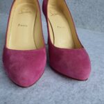 Christian Louboutin Size 38.5 Pumps Pink Suede leather Shoes #KLLY-36 - Image 3