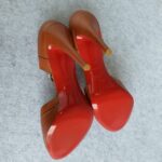 Christian Louboutin Size 41 Peeptoe Brown Leather Shoes #OUCL-4 - Image 9