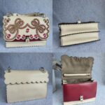 Fendi Kan l Tri-color Smooth Calf/ Embroidery /Stud and Silver Hardware #OUTS-5 - Image 2