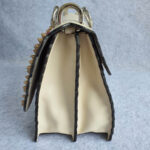 Fendi Kan l Tri-color Smooth Calf/ Embroidery /Stud and Silver Hardware #OUTS-5 - Image 7