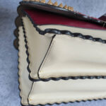 Fendi Kan l Tri-color Smooth Calf/ Embroidery /Stud and Silver Hardware #OUTS-5 - Image 11