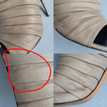 G.Zanotti Size 39 Peep Toe Pleated Lambskin Shoes #KLLY-58 - Image 7