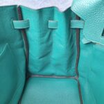 Hermes Birkin 35 Malachite Green Clemence Leather with Gold Plated Hardware #OUSR-1 - Image 32