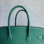 Hermes Birkin 35 Malachite Green Clemence Leather with Gold Plated Hardware #OUSR-1 - Image 17