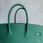 Hermes Birkin 35 Malachite Green Clemence Leather with Gold Plated Hardware #OUSR-1 - Image 18