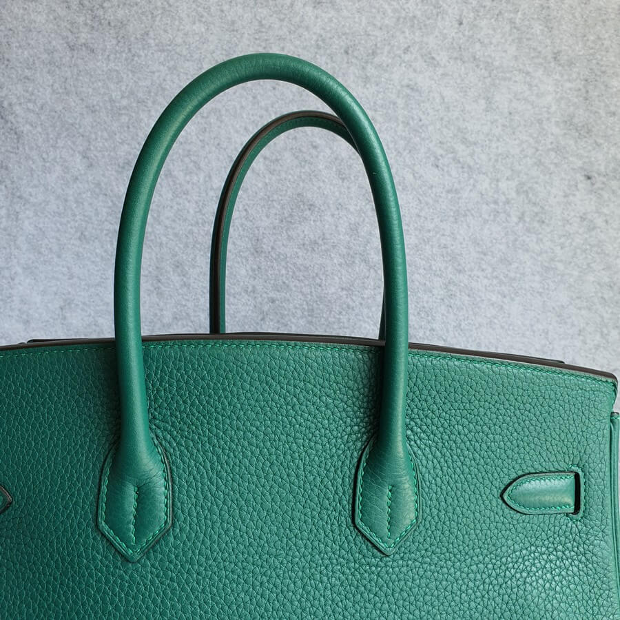 Hermes Birkin 35 Malachite Green Clemence Leather with Gold Plated Hardware  #OUSR-1 – Luxuy Vintage