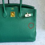 Hermes Birkin 35 Malachite Green Clemence Leather with Gold Plated Hardware #OUSR-1 - Image 4