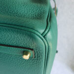 Hermes Birkin 35 Malachite Green Clemence Leather with Gold Plated Hardware #OUSR-1 - Image 14