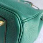 Hermes Birkin 35 Malachite Green Clemence Leather with Gold Plated Hardware #OUSR-1 - Image 12