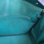 Hermes Birkin 35 Malachite Green Clemence Leather with Gold Plated Hardware #OUSR-1 - Image 36
