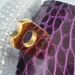 Hermes CDC Bracelet Purple Alligator With Gold Plated Hardware #OUSR-8 - Image 9