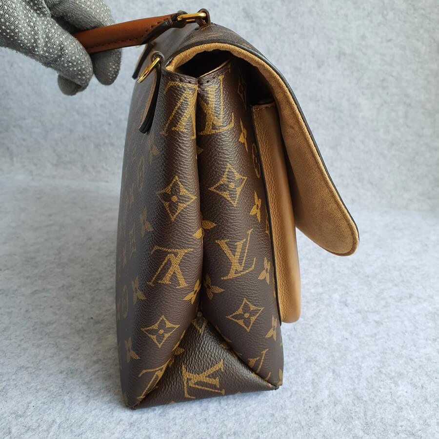 Marignan cloth handbag Louis Vuitton Brown in Cloth - 32680068