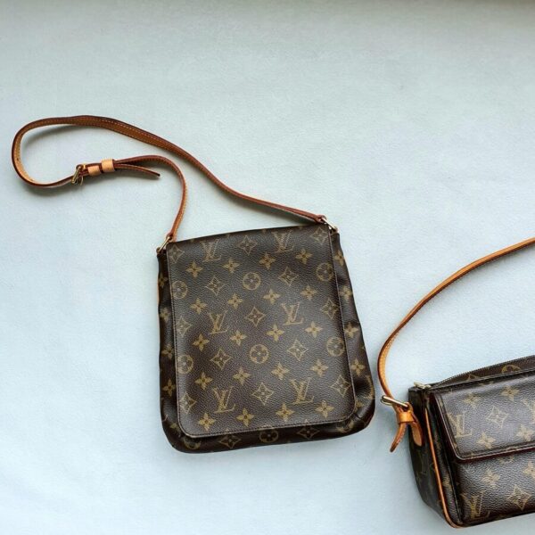 LV Vintage Musette Salsa Monogram Canvas with Leather and Gold Hardware #OURY-2