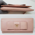 Prada 1M1132 Wallet Light Pink Saffiano Leather with Gold Hardware #SUEO-1 - Image 3
