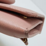 Prada 1M1132 Wallet Light Pink Saffiano Leather with Gold Hardware #SUEO-1 - Image 8