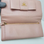 Prada 1M1132 Wallet Light Pink Saffiano Leather with Gold Hardware #SUEO-1 - Image 4