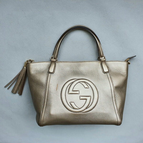 Gucci Soho Bag Gold Calf Leather with Gold Hardware #GLOTL-2