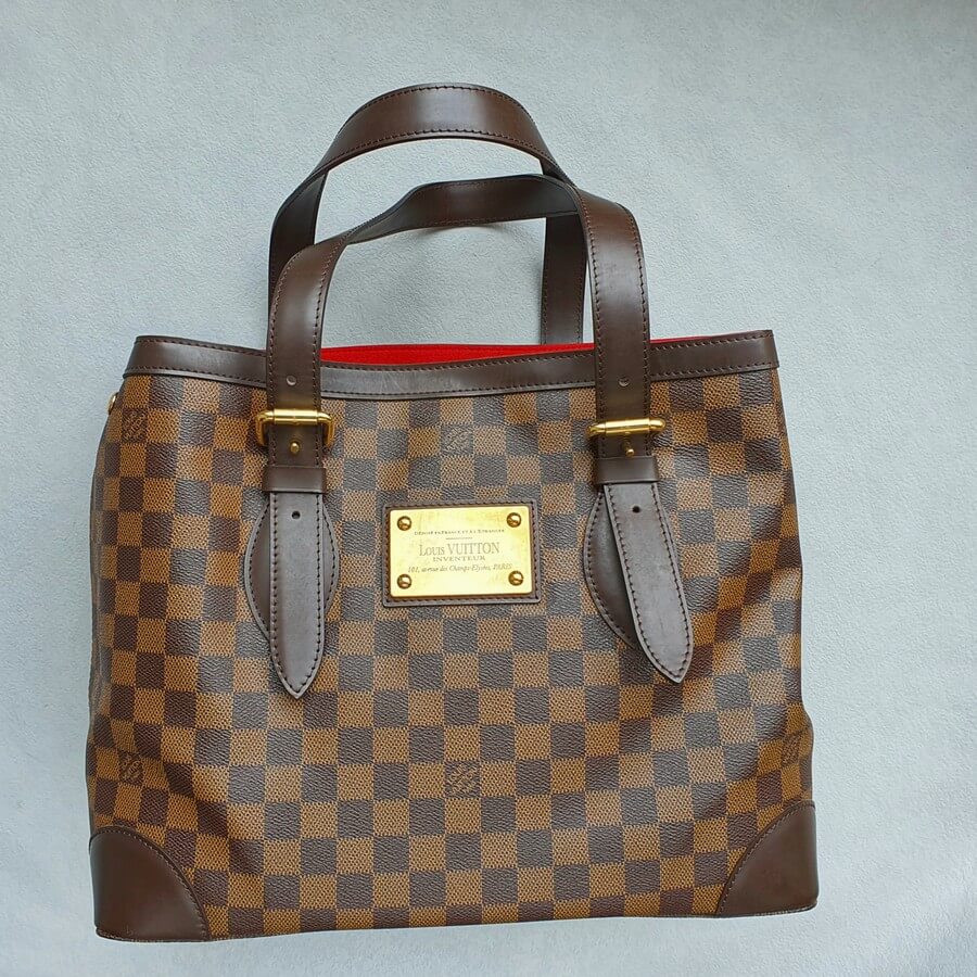 LV Hampstead MM N51204 Damier Ebene Coated Canvas with Gold Hardware #GLOSC-2