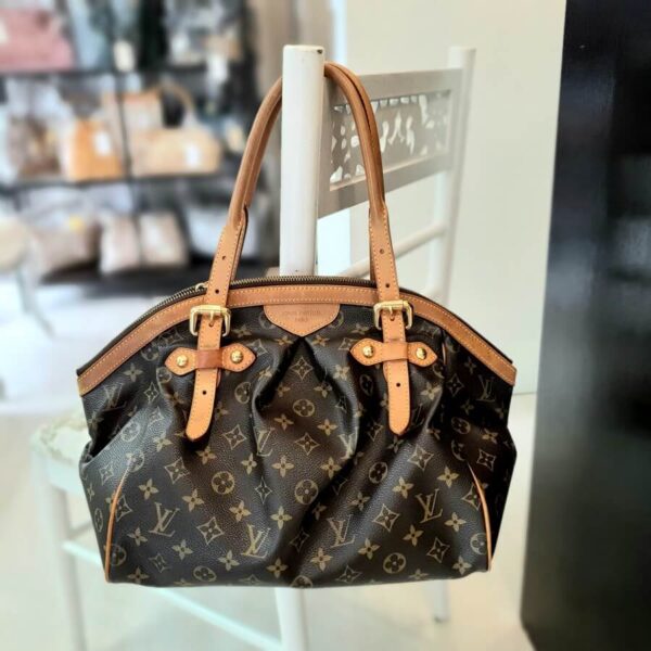 LV Tivoli GM Brown Monogram Canvas with Leather and Gold Hardware #GLOTY-2