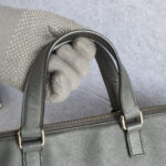 Prada Document Bag Grey Saffiano Leather with Silver Hardware #OCUO-2 - Image 15