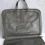 Prada Document Bag Grey Saffiano Leather with Silver Hardware #OCUO-2 - Image 20