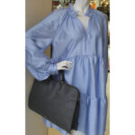 Prada Document Bag Grey Saffiano Leather with Silver Hardware #OCUO-2 - Image 30